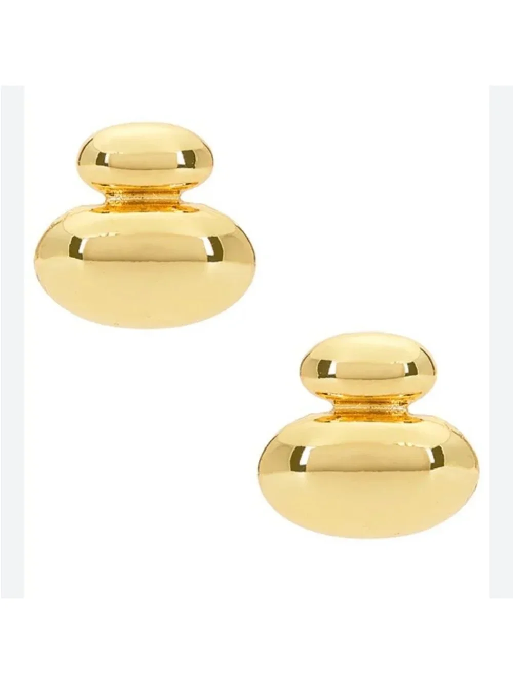 New! Gold Pebble Studs (1061) NWOT